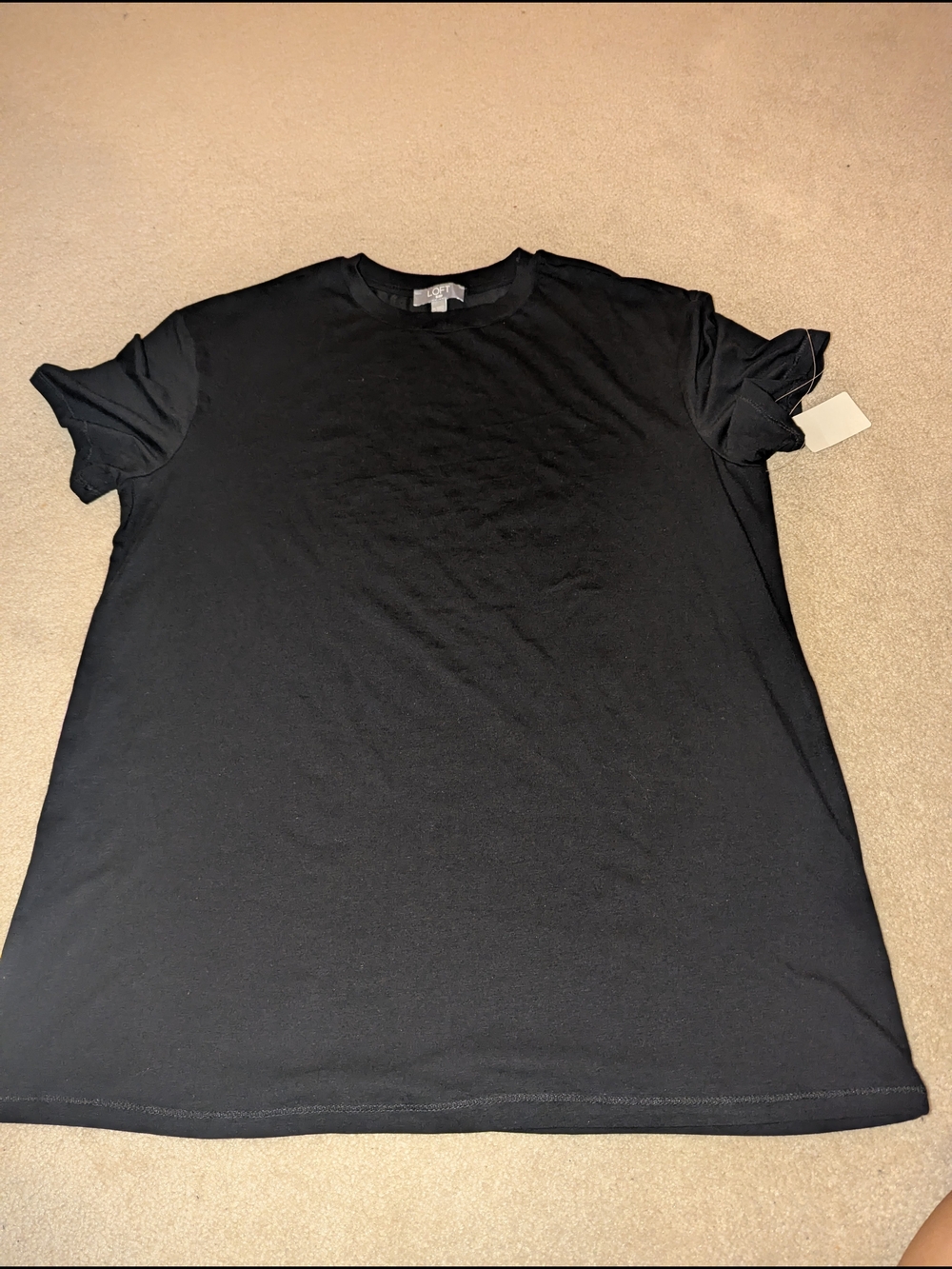 Nwt Loft Black Short Sleeve Sleep Top Sz M